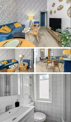 Télévision ou salle de divertissement dans l'établissement Superbe appartement au centre de POISSY