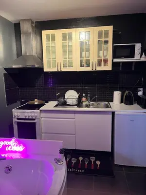 Cuisine ou kitchenette dans l'établissement Jacuzzi cocoon on Mante la Jolie