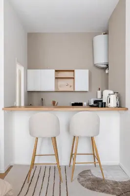 Cuisine ou kitchenette dans l'établissement Charmant Studio Cosy - Hyper-Centre D'Elbeuf
