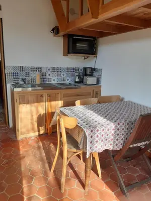 Cuisine ou kitchenette dans l'établissement Studio du Clos Cadoux