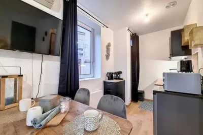 Cuisine ou kitchenette dans l'établissement Déesse studio tout confort