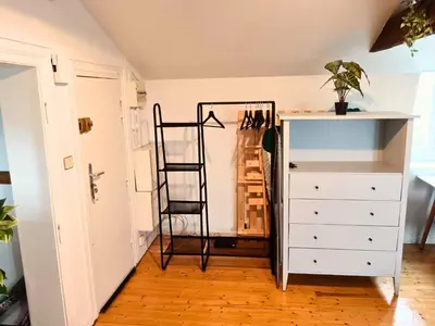 Un ou plusieurs lits dans un hébergement de l'établissement Studio Cosy Proche Gare Rouen Rive Droite