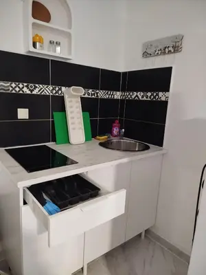 Cuisine ou kitchenette dans l'établissement Studio val Notre dame