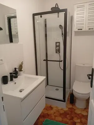Salle de bains dans l'établissement Le studio