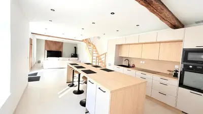 Cuisine ou kitchenette dans l'établissement Maison cosy dans village de charme avec commerces
