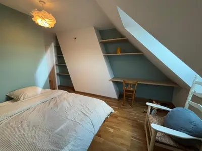 Un ou plusieurs lits dans un hébergement de l'établissement Duplex Spacieux et Lumineux au cœur de Dieppe