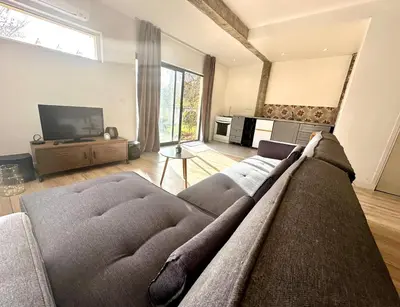 Télévision ou salle de divertissement dans l'établissement Loft face à la Seine - 7min Gare
