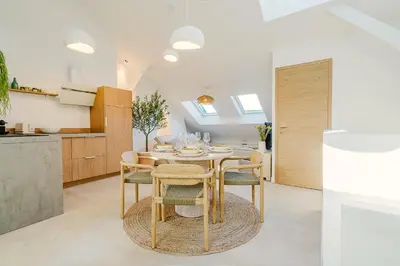 Cuisine ou kitchenette dans l'établissement Maison Soleil Levant