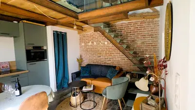 Coin salon dans l'établissement Maison Nymphéas