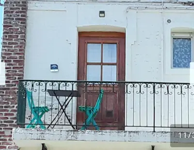 Balcon ou terrasse dans l'établissement Criel sur Mer Studio Le Pourquoi pas