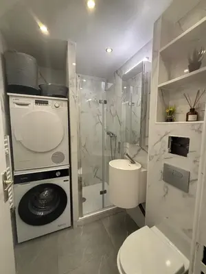 Salle de bains dans l'établissement Studio 30 m2 Chantilly