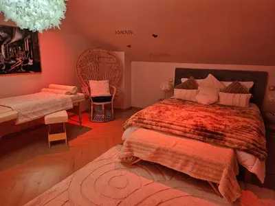 Un ou plusieurs lits dans un hébergement de l'établissement Romantic Love - So Lovely