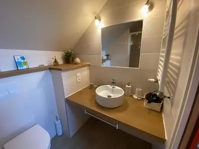 Salle de bains dans l'établissement La Musardine en Vexin