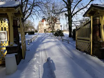 L'établissement Château de la Râpée Hôtel restaurant en hiver
