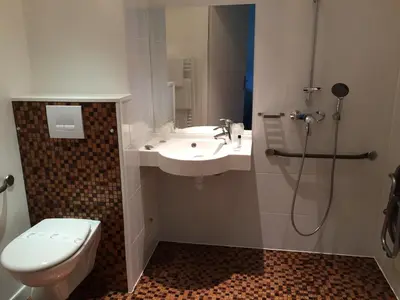 Salle de bains dans l'établissement Hotel Restaurant Baryton