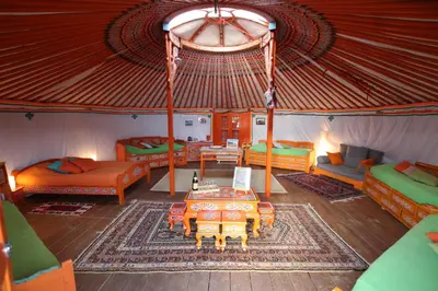 Coin salon dans l'établissement Le Village des Templiers
