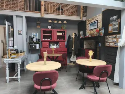 Cuisine ou kitchenette dans l'établissement Chambres d'hôtes Atypik