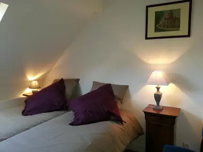 Un ou plusieurs lits dans un hébergement de l'établissement GÎTE DU VALAMBOURG