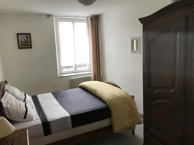 Un ou plusieurs lits dans un hébergement de l'établissement Gite Ancien Relais de Saint-Jacques