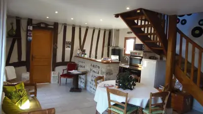 Coin salon dans l'établissement Chambre Du Panorama