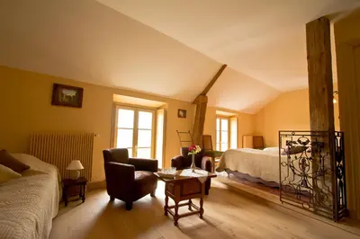 Un ou plusieurs lits dans un hébergement de l'établissement La petite Ferme
