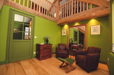 Coin salon dans l'établissement La petite Ferme