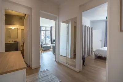 Un ou plusieurs lits dans un hébergement de l'établissement charming city center flat