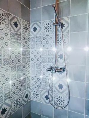 Salle de bains dans l'établissement Le 3 fuscien