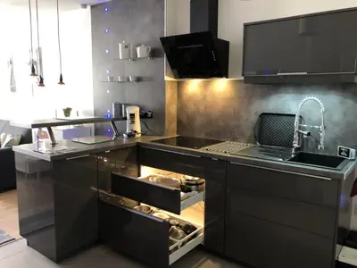 Cuisine ou kitchenette dans l'établissement Dieppe centre historique proche château et plage