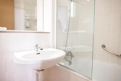 Salle de bains dans l'établissement Mont Vernon