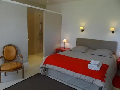 Un ou plusieurs lits dans un hébergement de l'établissement Chambre d'hotes de la Vallee