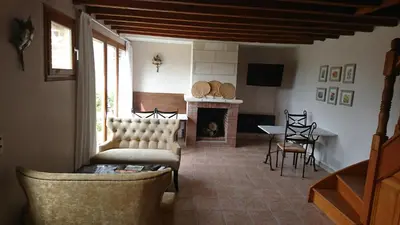 Coin salon dans l'établissement La Ferme Oasis
