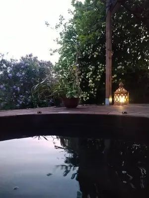 Jardin de l'établissement La Ferme Oasis