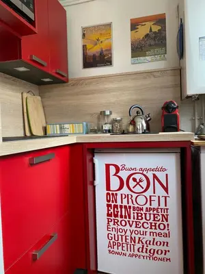 Cuisine ou kitchenette dans l'établissement le 4B - Le Vintage