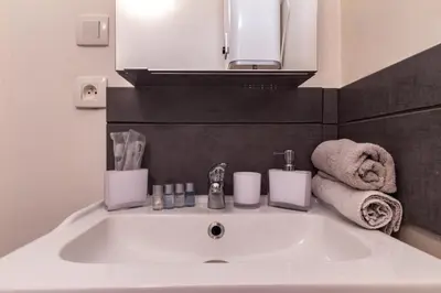 Salle de bains dans l'établissement Cosy'Appart - COEUR DE SEINE