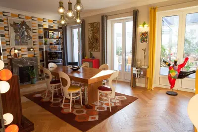 Coin salon dans l'établissement Le Jardin des Toiles