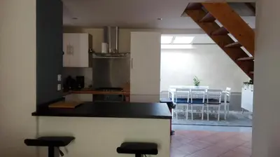 Cuisine ou kitchenette dans l'établissement Maison le Napoléon 3 chambres 6 lits, non adapté aux PMR