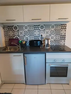 Cuisine ou kitchenette dans l'établissement Les Seringats