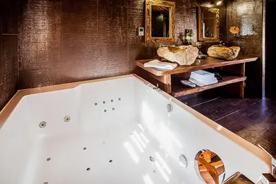 Salle de bains dans l'établissement Le Clos des Vignes