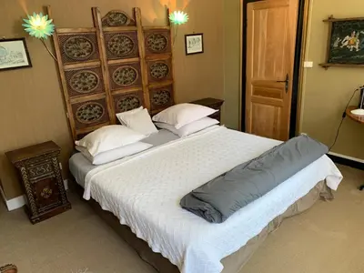 Un ou plusieurs lits dans un hébergement de l'établissement Chambres d'Hôtes Villa Mon Repos