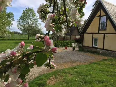 Jardin de l'établissement Charmante Maison entre les Pommiers