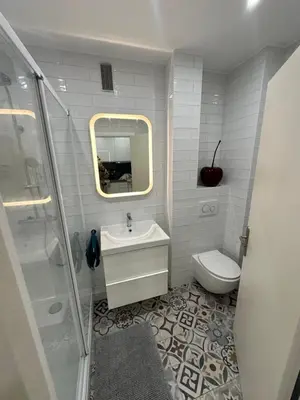 Salle de bains dans l'établissement Studio Villennes sur seine cosy Paris Versailles