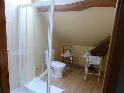 Salle de bains dans l'établissement Les Buissonnets