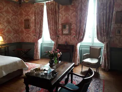 Un ou plusieurs lits dans un hébergement de l'établissement Chambres d'Hôtes de Manoir de Captot