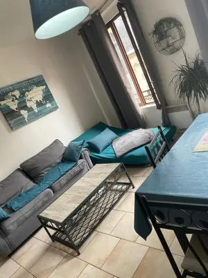 Coin salon dans l'établissement Appartement 1 chambre, dieppe centre draps non inclus