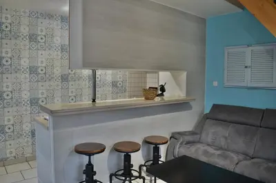 Coin salon dans l'établissement les gites les trois chemins