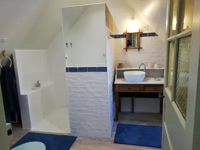 Salle de bains dans l'établissement La 