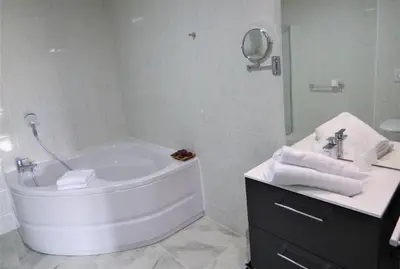 Salle de bains dans l'établissement Hotel Les Galets