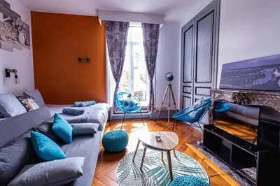 Coin salon dans l'établissement La Villa