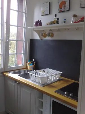 Cuisine ou kitchenette dans l'établissement Moulin du Hamelet